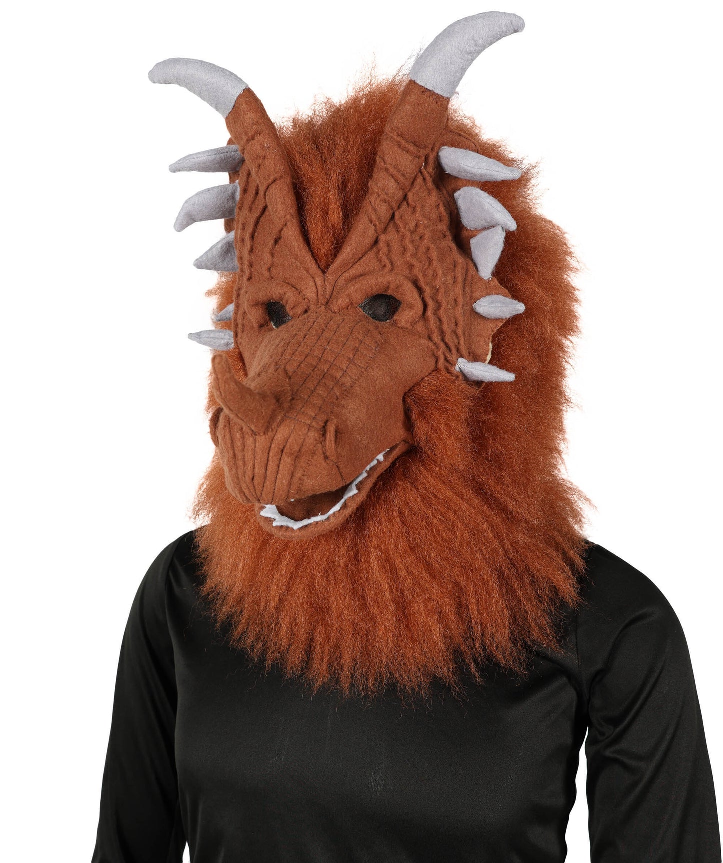 HPO Unisex Furry Monster 72-inch Full-Body Brown Beast Costume Set with Head Mask| Perfect for Halloween| Flame-retardant Synthetic Fabric