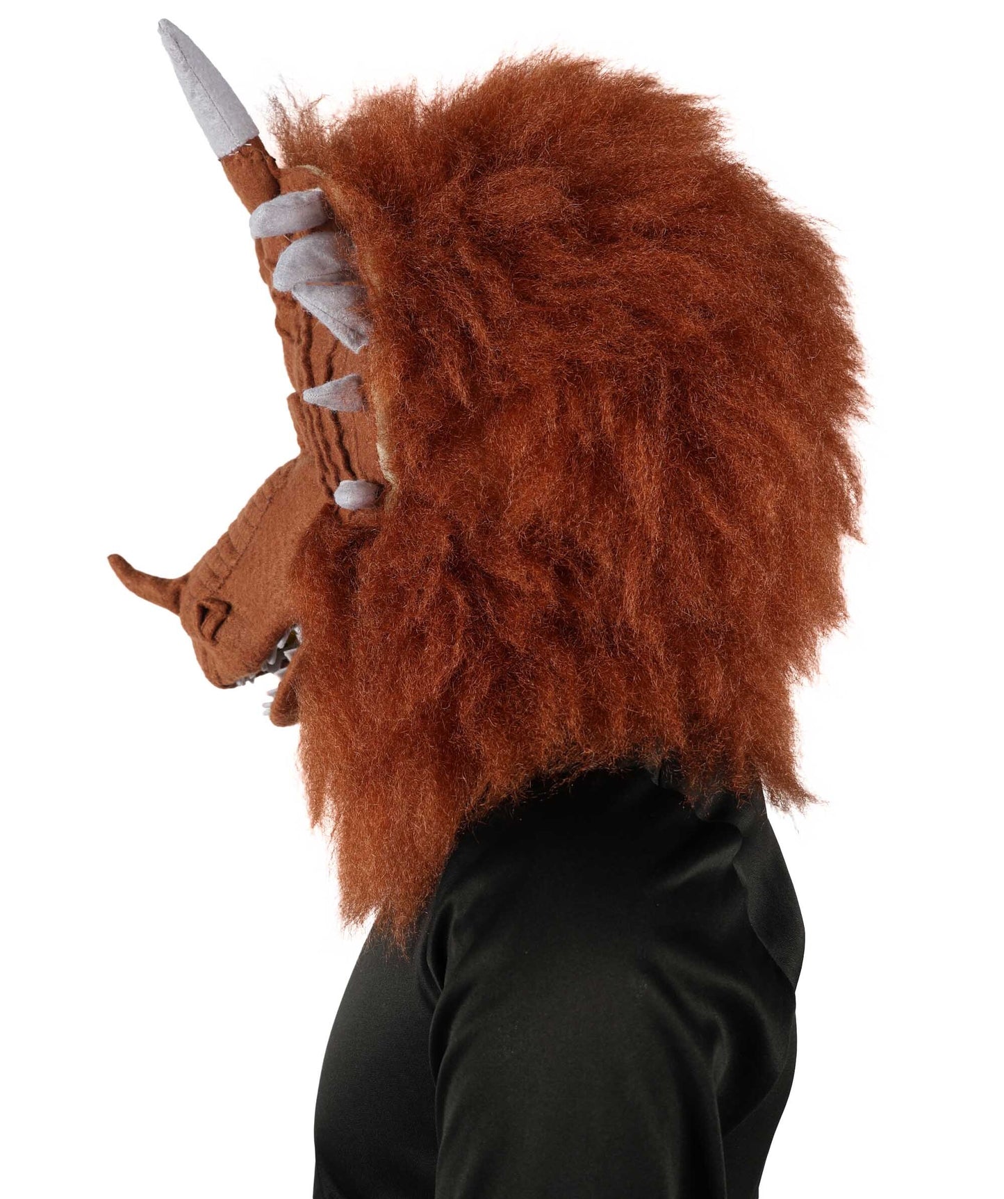 HPO Unisex Furry Monster 72-inch Full-Body Brown Beast Costume Set with Head Mask| Perfect for Halloween| Flame-retardant Synthetic Fabric