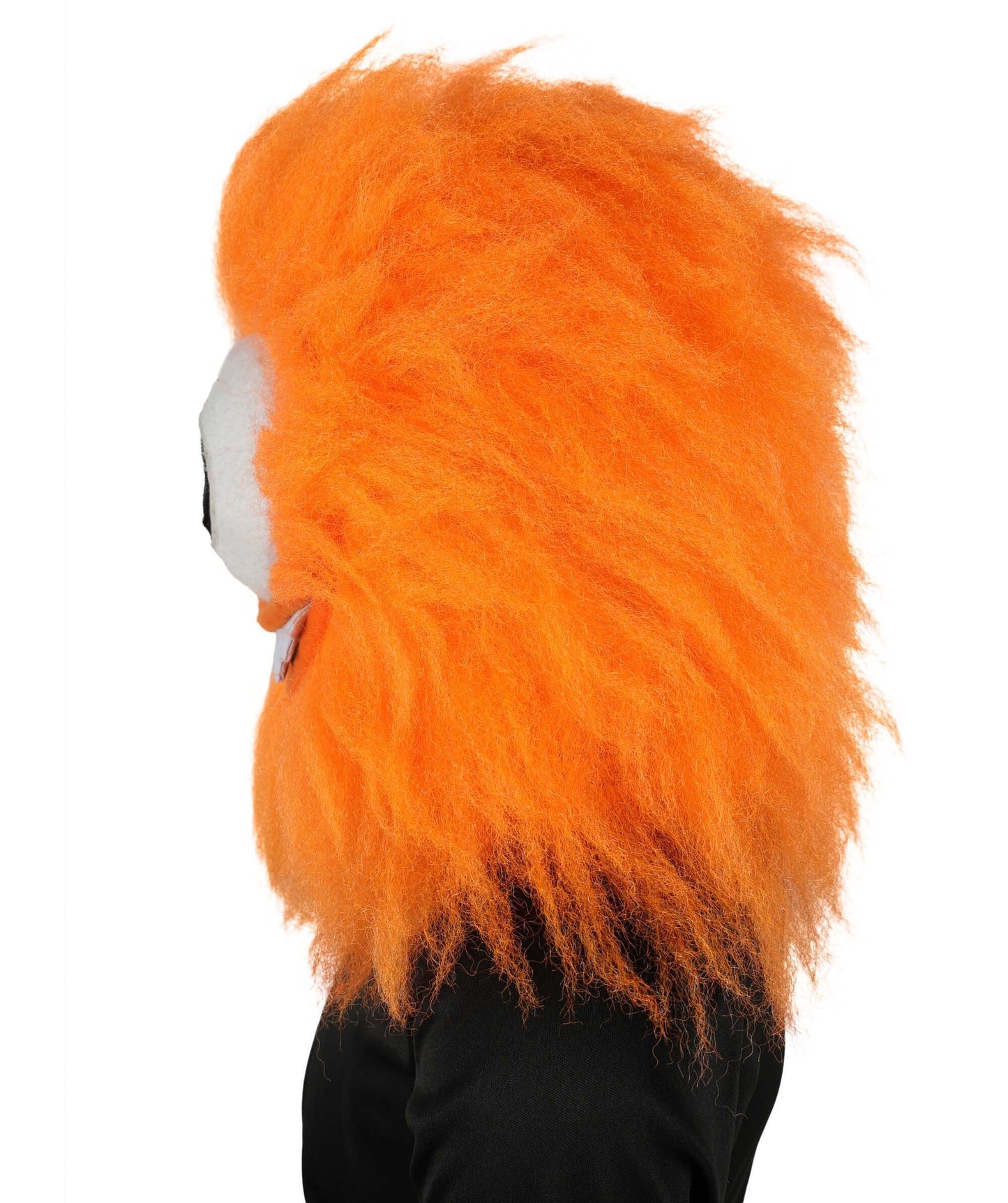 HPO Unisex Furry Orange One-Eyed Beast Monster Cyclops Costume Set with Head Mask| Perfect for Halloween| Flame-retardant Synthetic Fabric