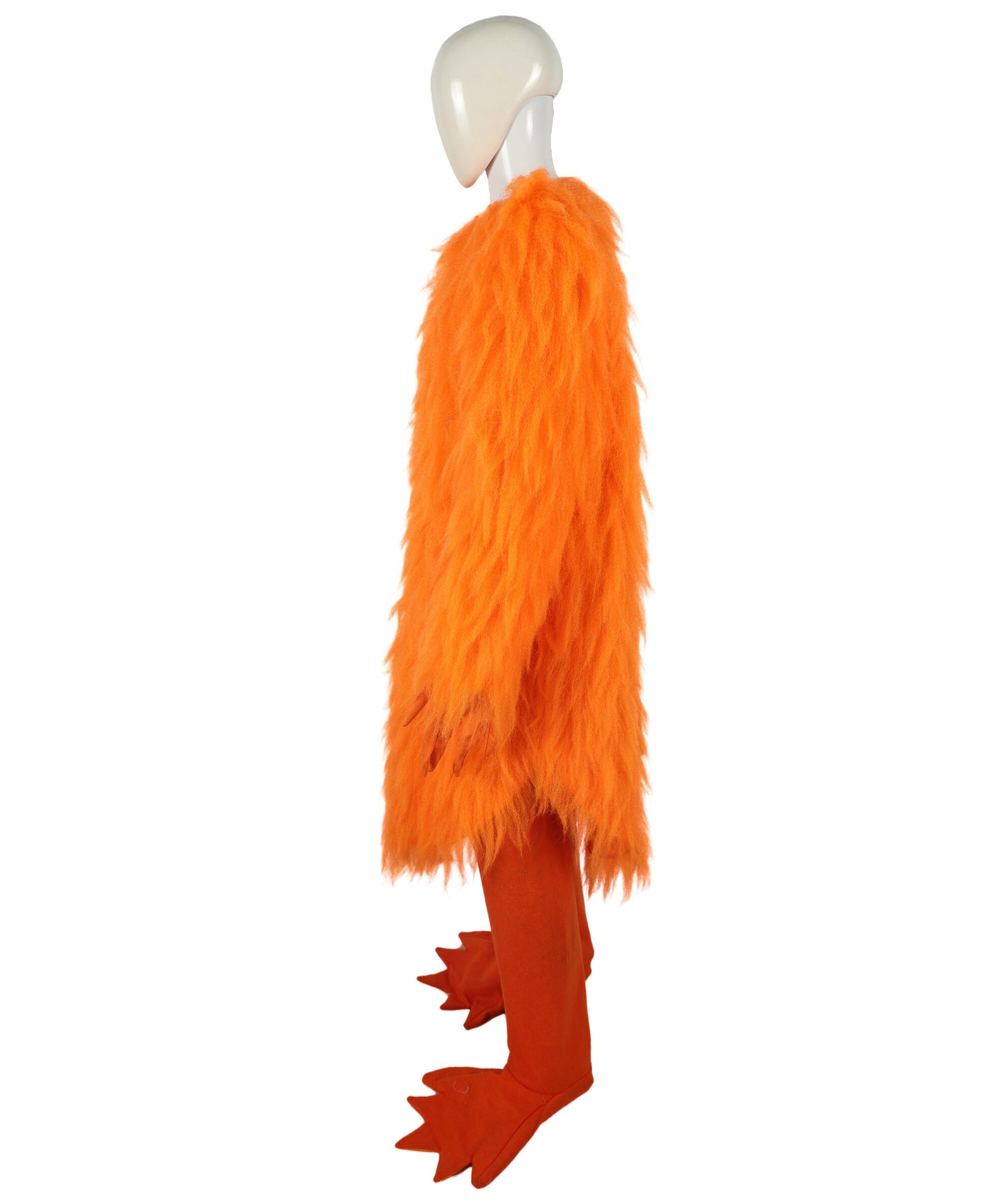 HPO Unisex Furry Orange One-Eyed Beast Monster Cyclops Costume Set with Head Mask| Perfect for Halloween| Flame-retardant Synthetic Fabric