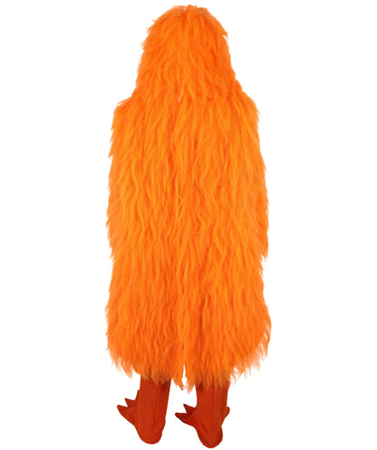 HPO Unisex Furry Orange One-Eyed Beast Monster Cyclops Costume Set with Head Mask| Perfect for Halloween| Flame-retardant Synthetic Fabric