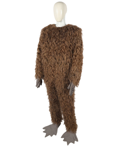 HPO Unisex Furry 75 Inch Blue Horned Multiple Monster Costume Set with Head Mask| Perfect for Halloween| Flame-retardant Synthetic Fabric