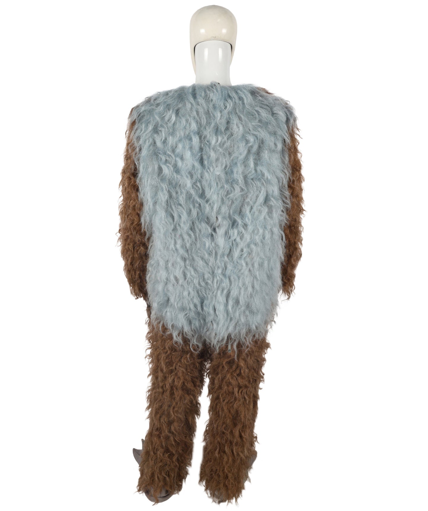 HPO Unisex Furry 75 Inch Blue Horned Multiple Monster Costume Set with Head Mask| Perfect for Halloween| Flame-retardant Synthetic Fabric