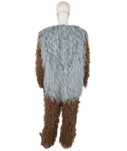 HPO Unisex Furry 75 Inch Blue Horned Multiple Monster Costume Set with Head Mask| Perfect for Halloween| Flame-retardant Synthetic Fabric