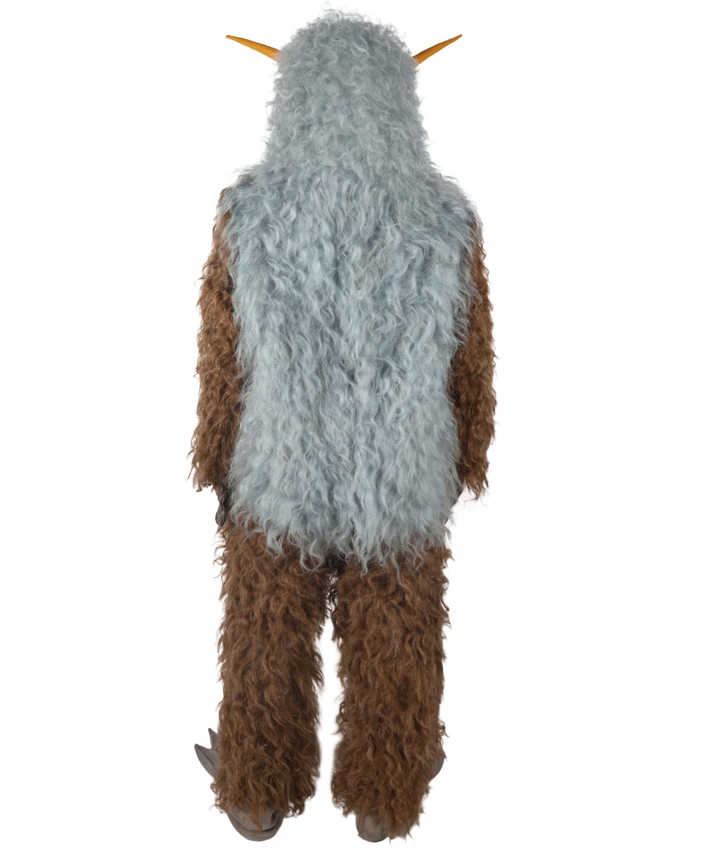 HPO Unisex Furry 75 Inch Blue Horned Multiple Monster Costume Set with Head Mask| Perfect for Halloween| Flame-retardant Synthetic Fabric