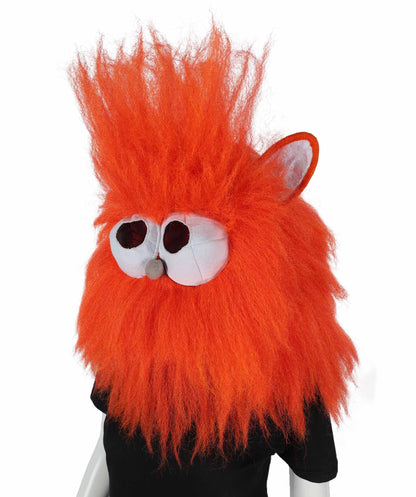 HPO Unisex Furry 71 Inch Fiery Multiple Furry Monster Costume Set with Head Mask | Perfect for Halloween| Flame-retardant Synthetic Fabric