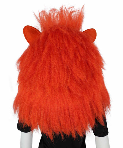 HPO Unisex Furry 71 Inch Fiery Multiple Furry Monster Costume Set with Head Mask | Perfect for Halloween| Flame-retardant Synthetic Fabric
