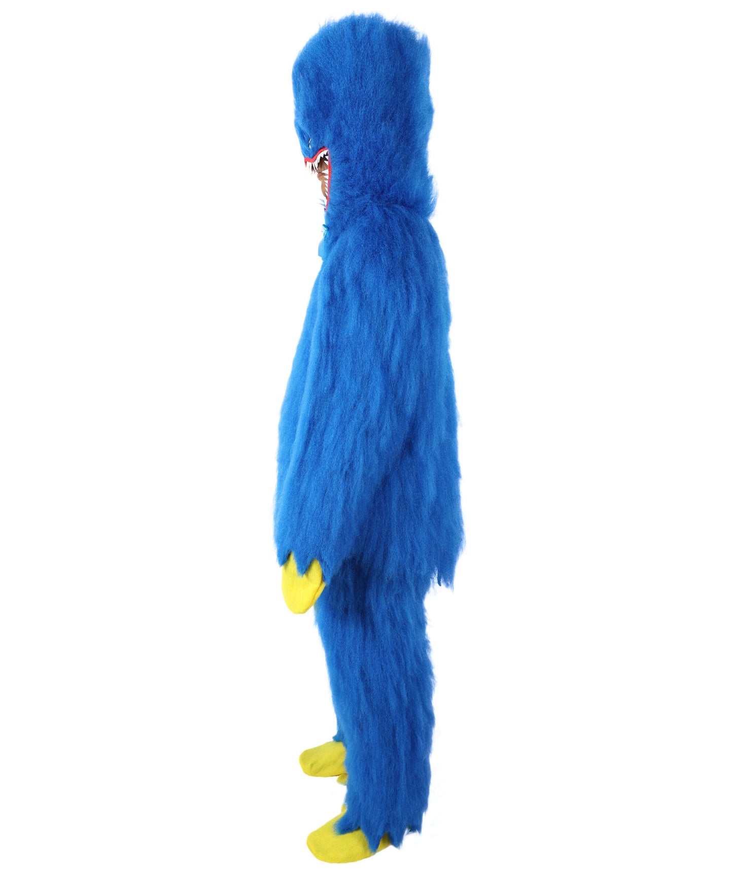 HPO Adult Furry Blue Monster Full-Body Costume with Scary Mask| Perfect for Halloween| Flame-retardant Synthetic Fabric