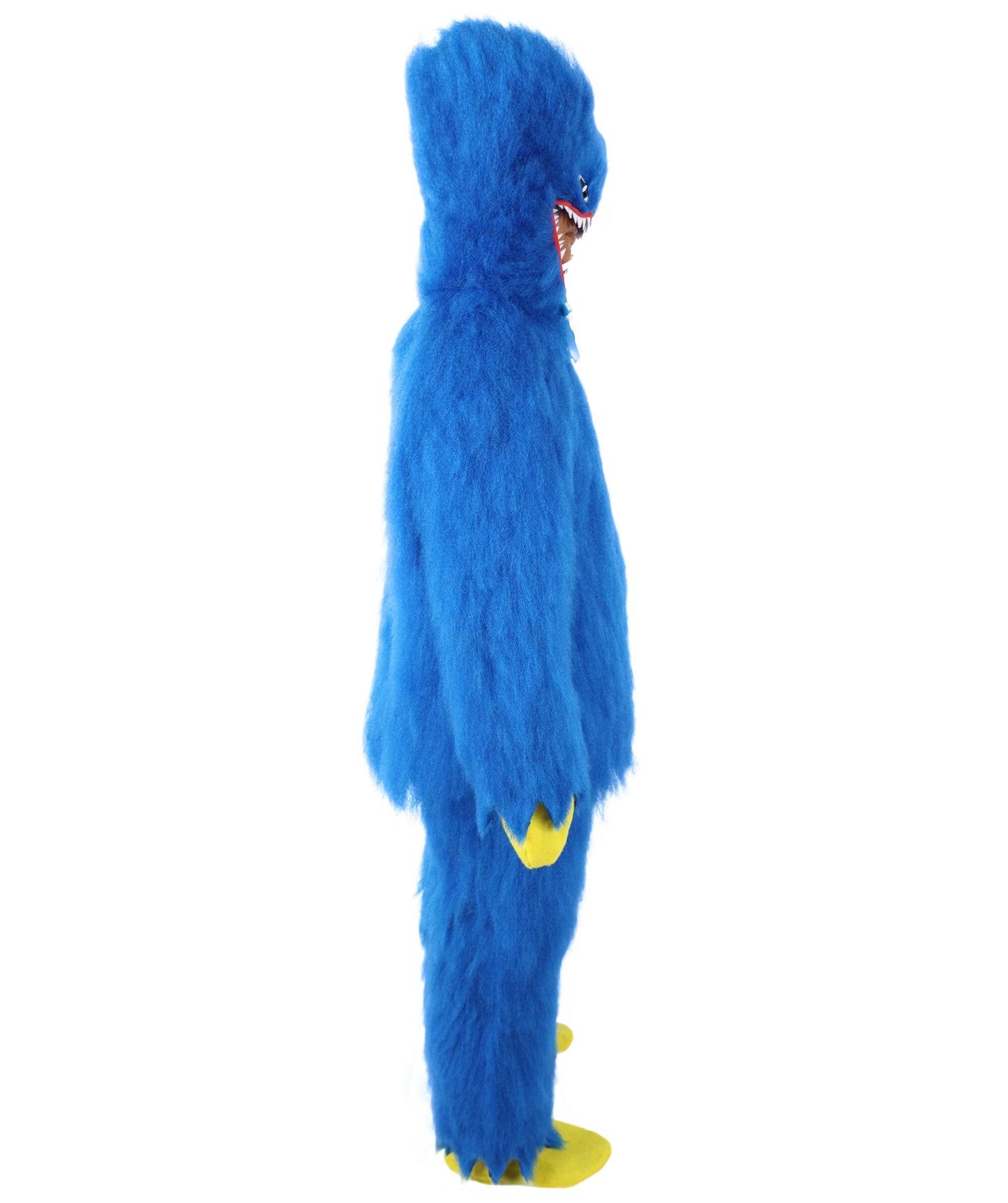 HPO Adult Furry Blue Monster Full-Body Costume with Scary Mask| Perfect for Halloween| Flame-retardant Synthetic Fabric