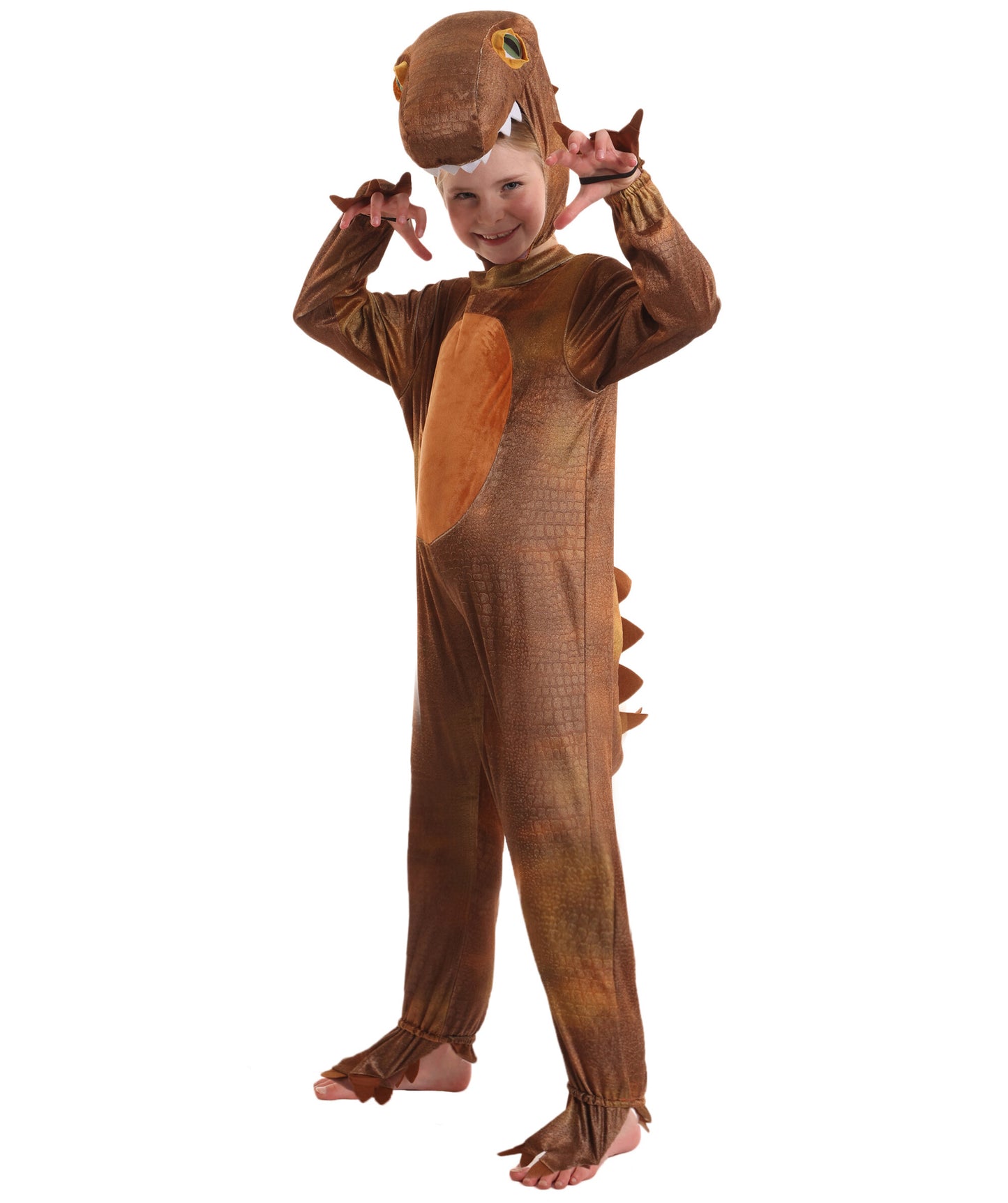 HPO Adorable Roaring T-Rex Dinosaur Costume for Teen| Suitable for Halloween | Flame-retardant Synthetic Fabric