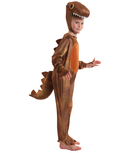 HPO Adorable Roaring T-Rex Dinosaur Costume for Teen| Suitable for Halloween | Flame-retardant Synthetic Fabric