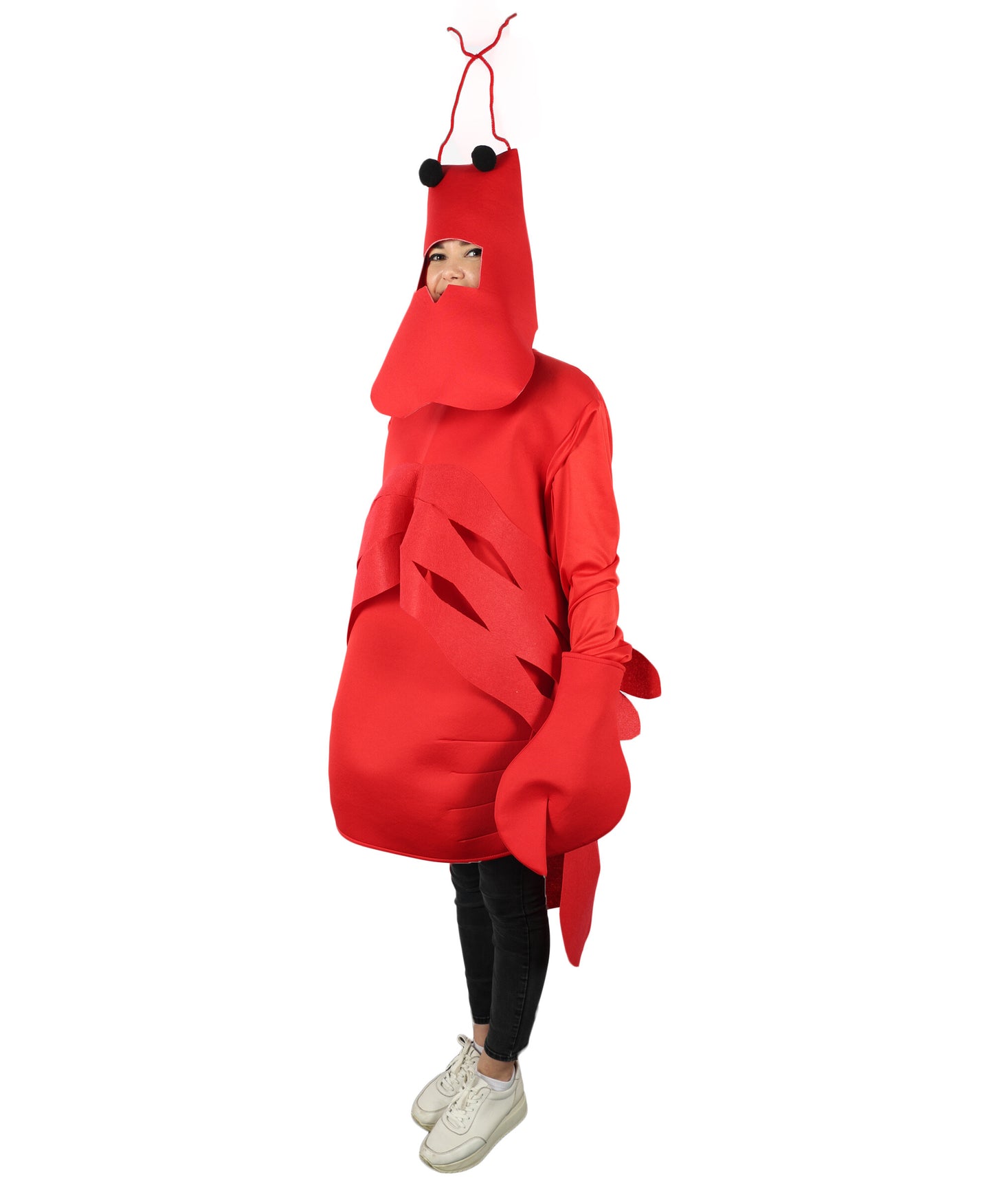HPO Adult Unisex's Sea Creature Red Lobster Costume| Suitable for Halloween | Flame-retardant Synthetic Fabric