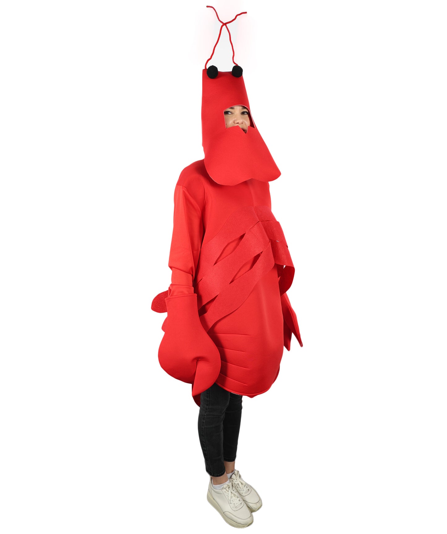 HPO Adult Unisex's Sea Creature Red Lobster Costume| Suitable for Halloween | Flame-retardant Synthetic Fabric