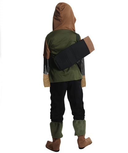 HPO Teen Brave Hunter Outlaw  Archer Costume| Suitable for Halloween | Flame-retardant Synthetic Fabric