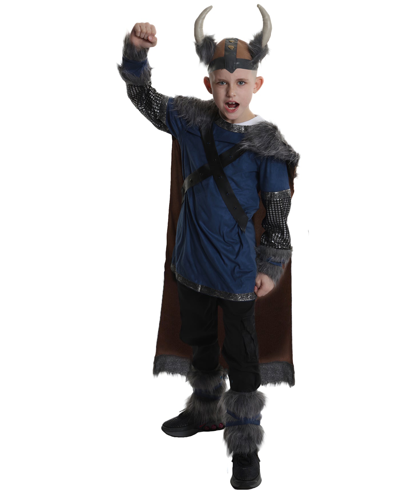 HPO teen Viking Warrior Costume| Suitable for Halloween | Flame-retardant Synthetic Fabric