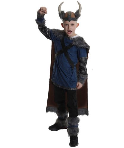 HPO teen Viking Warrior Costume| Suitable for Halloween | Flame-retardant Synthetic Fabric