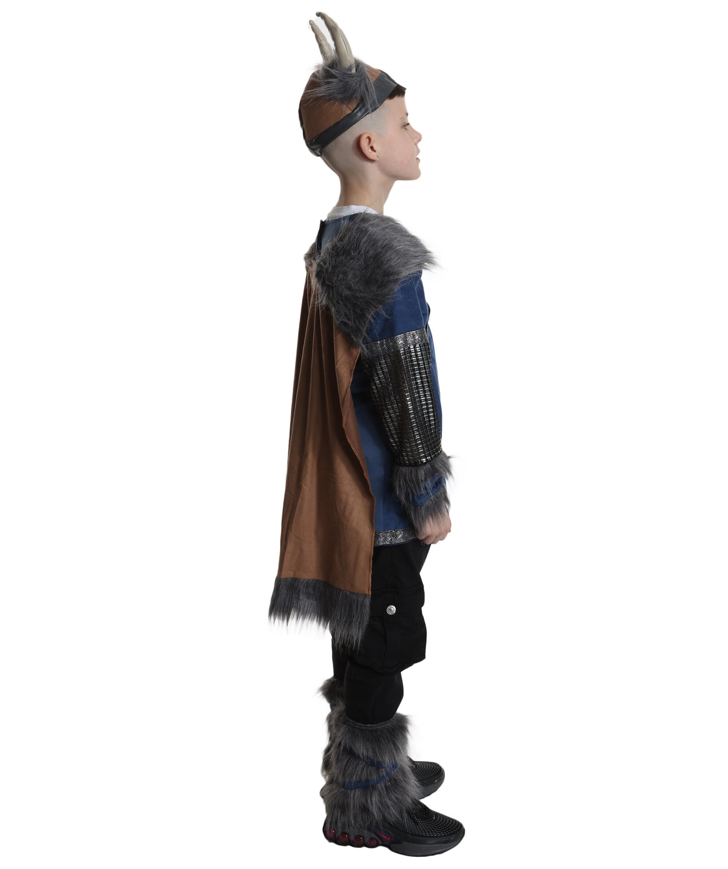 HPO teen Viking Warrior Costume| Suitable for Halloween | Flame-retardant Synthetic Fabric