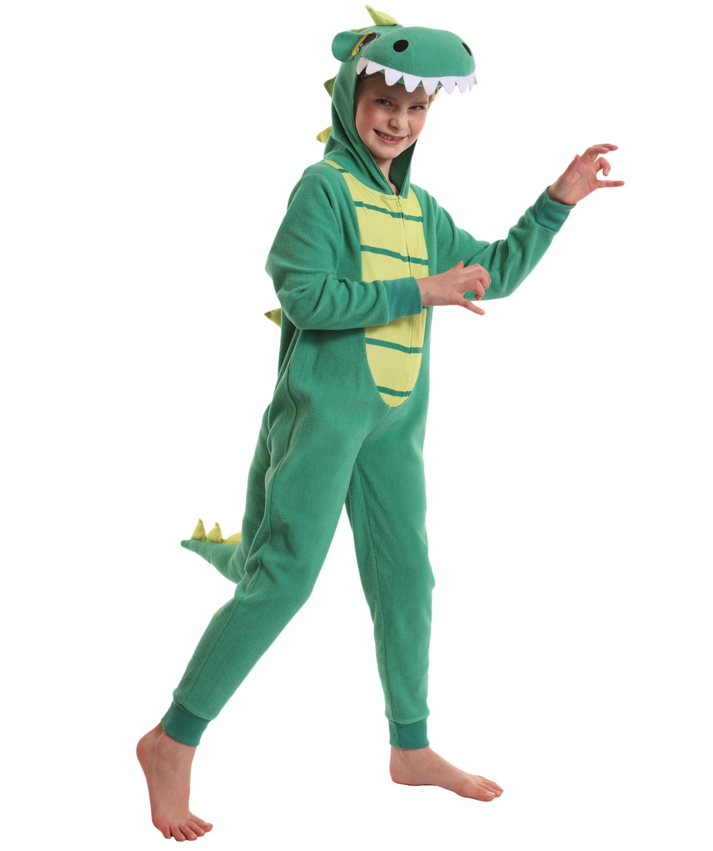 HPO teen Animale Fancy Jumpsuit  Zipster Dinosaur Costume| Suitable for Halloween | Flame-retardant Synthetic Fabric