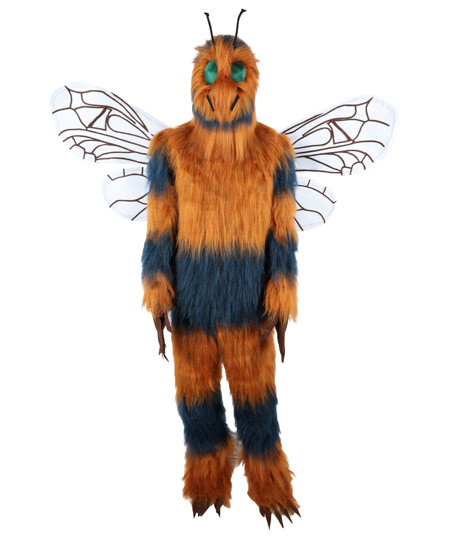 HPO Adult Unisex Furry Mascot Bee Costume, Mask and Bundle | suitable for Halloween| Flame-retardant Synthetic Fabric