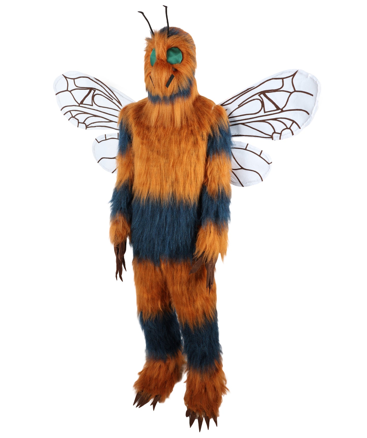 HPO Adult Unisex Furry Mascot Bee Costume, Mask and Bundle | suitable for Halloween| Flame-retardant Synthetic Fabric