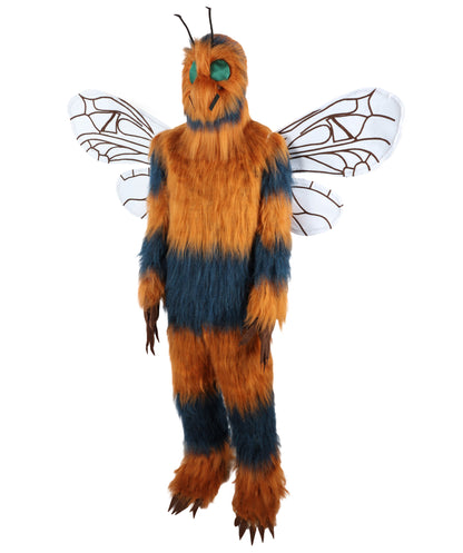 HPO Adult Unisex Furry Mascot Bee Costume, Mask and Bundle | suitable for Halloween| Flame-retardant Synthetic Fabric