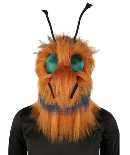 HPO Adult Unisex Furry Mascot Bee Costume, Mask and Bundle | suitable for Halloween| Flame-retardant Synthetic Fabric