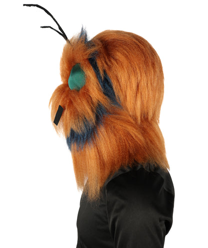 HPO Adult Unisex Furry Mascot Bee Costume, Mask and Bundle | suitable for Halloween| Flame-retardant Synthetic Fabric