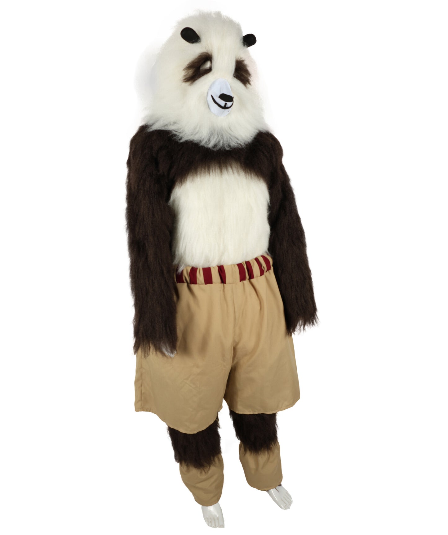 HPO Adult Furry Animated Character Multiple Panda Costume, Bundle & Mask Perfect for Halloween, Flame-retardant Synthetic Fabric