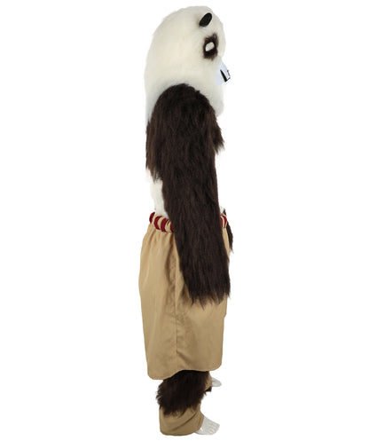 HPO Adult Furry Animated Character Multiple Panda Costume, Bundle & Mask Perfect for Halloween, Flame-retardant Synthetic Fabric