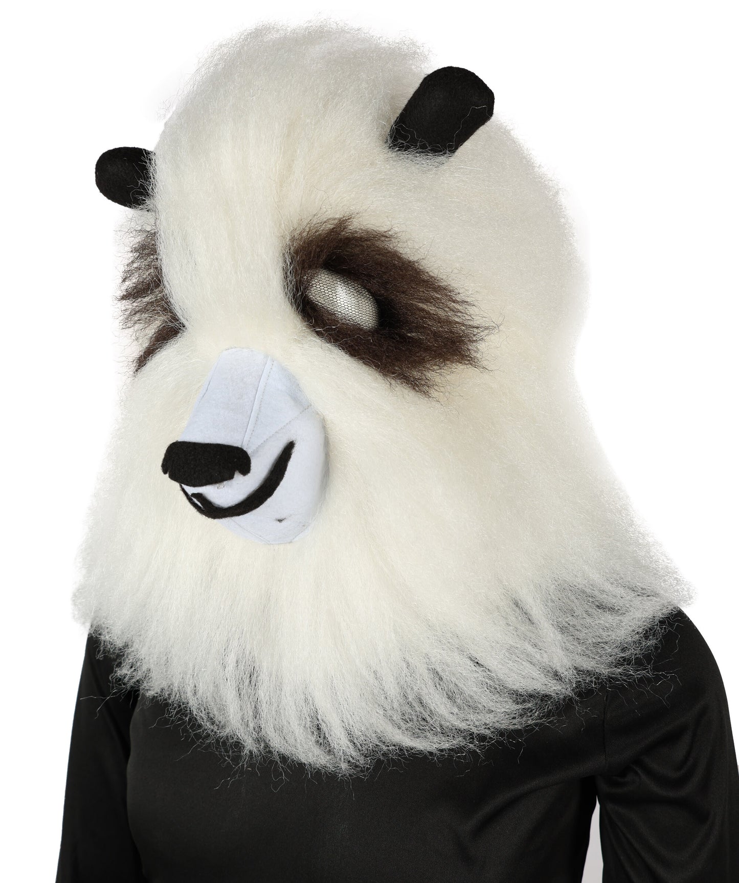 HPO Adult Furry Animated Character Multiple Panda Costume, Bundle & Mask Perfect for Halloween, Flame-retardant Synthetic Fabric