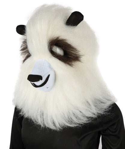HPO Adult Furry Animated Character Multiple Panda Costume, Bundle & Mask Perfect for Halloween, Flame-retardant Synthetic Fabric