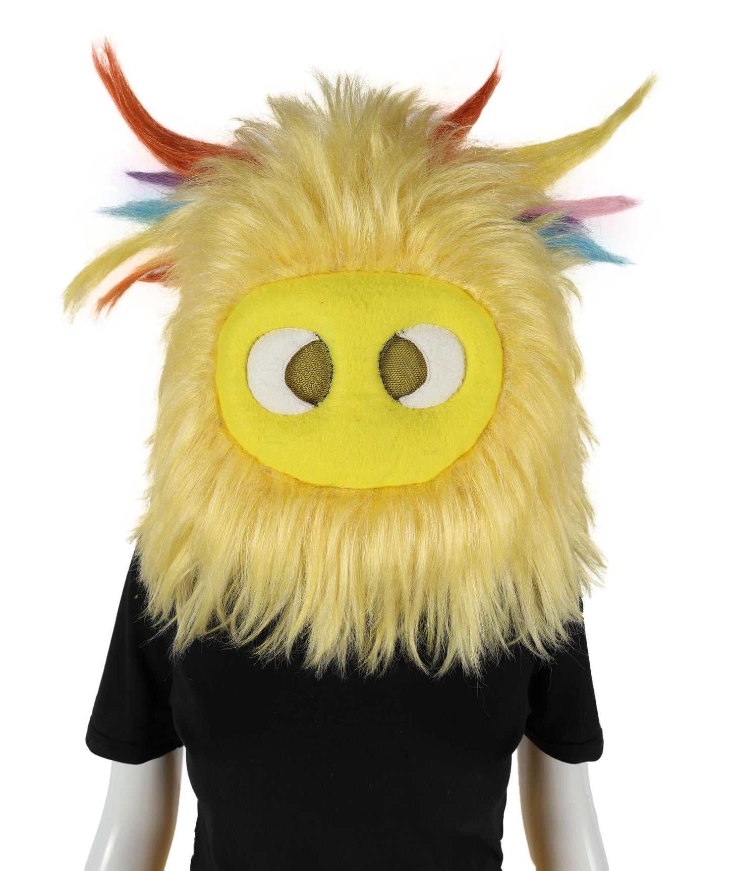 HPO Unisex Yellow Monster Mascot Costume, Mask and Bundle | Full Body Plush Furry Suit with Headpiece, Hands & Feet | Fun Cartoon Outfit for Halloween, Parades & Stage Performances
