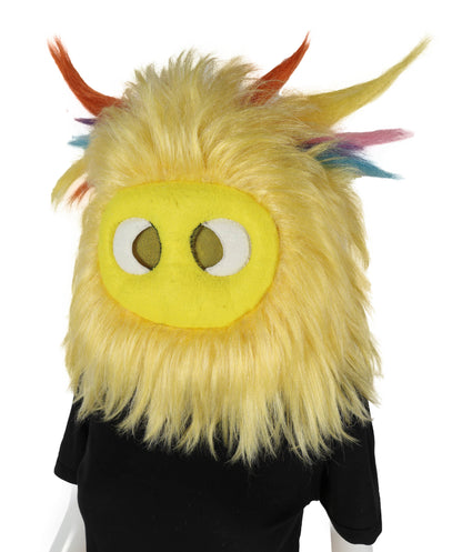 HPO Unisex Yellow Monster Mascot Costume, Mask and Bundle | Full Body Plush Furry Suit with Headpiece, Hands & Feet | Fun Cartoon Outfit for Halloween, Parades & Stage Performances