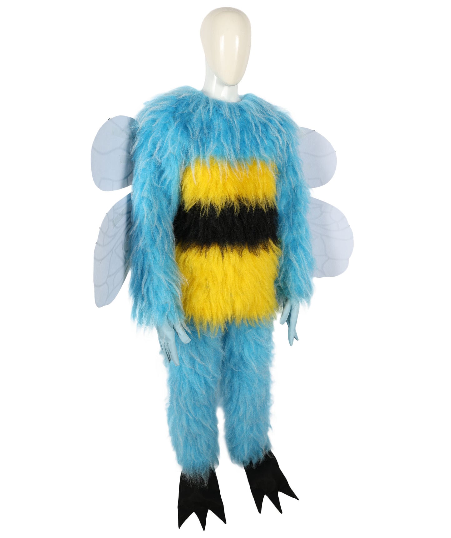 HPO Adult Buzzly the Fuzzy Bee Full-Body Multiple Color Furry Bee Costume & Bundle Set with Head Mask | Perfect for Halloween| Flame-retardant Synthetic Fabric