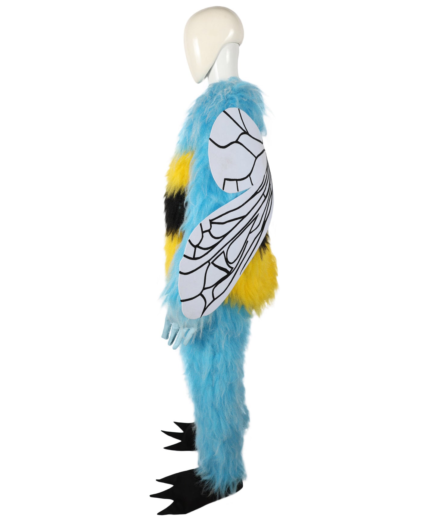 HPO Adult Buzzly the Fuzzy Bee Full-Body Multiple Color Furry Bee Costume & Bundle Set with Head Mask | Perfect for Halloween| Flame-retardant Synthetic Fabric