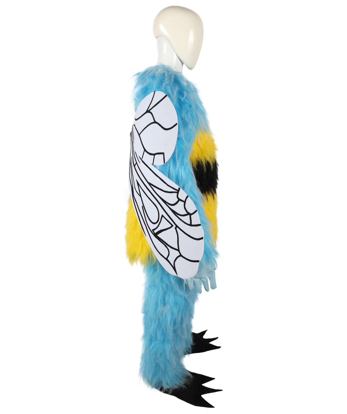 HPO Adult Buzzly the Fuzzy Bee Full-Body Multiple Color Furry Bee Costume & Bundle Set with Head Mask | Perfect for Halloween| Flame-retardant Synthetic Fabric