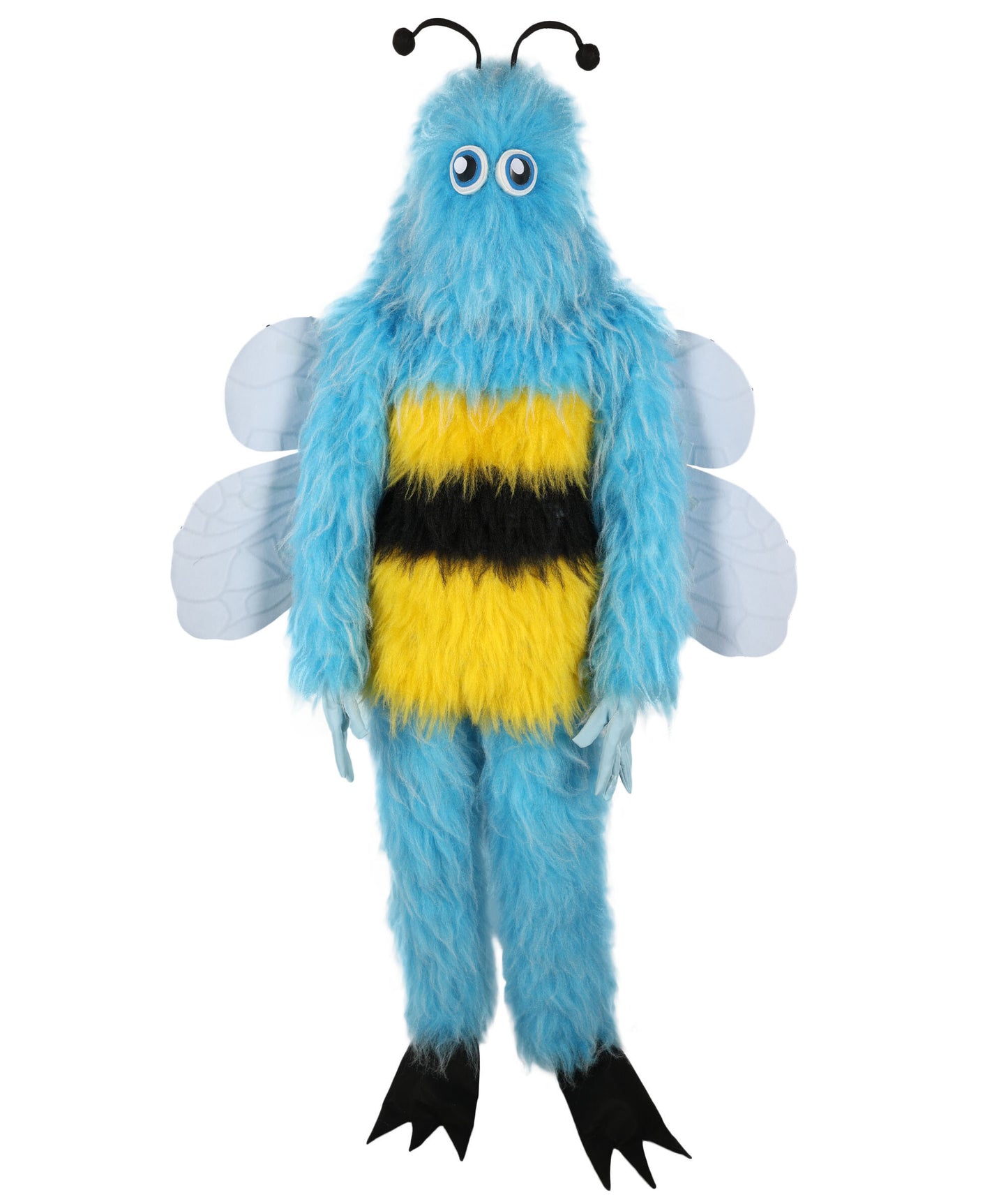 HPO Adult Buzzly the Fuzzy Bee Full-Body Multiple Color Furry Bee Costume & Bundle Set with Head Mask | Perfect for Halloween| Flame-retardant Synthetic Fabric