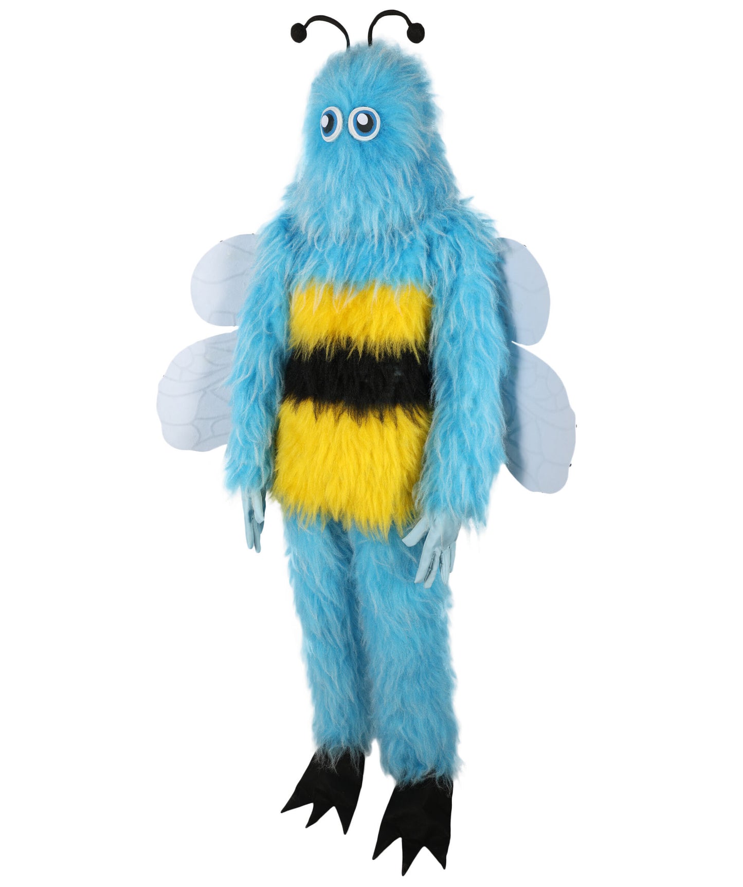 HPO Adult Buzzly the Fuzzy Bee Full-Body Multiple Color Furry Bee Costume & Bundle Set with Head Mask | Perfect for Halloween| Flame-retardant Synthetic Fabric