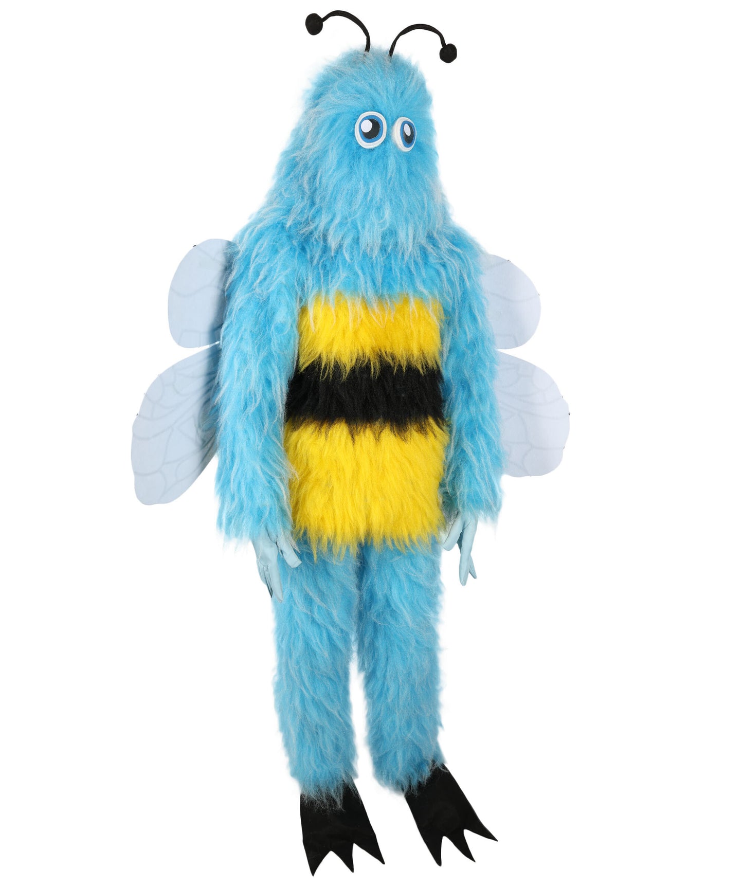 HPO Adult Buzzly the Fuzzy Bee Full-Body Multiple Color Furry Bee Costume & Bundle Set with Head Mask | Perfect for Halloween| Flame-retardant Synthetic Fabric