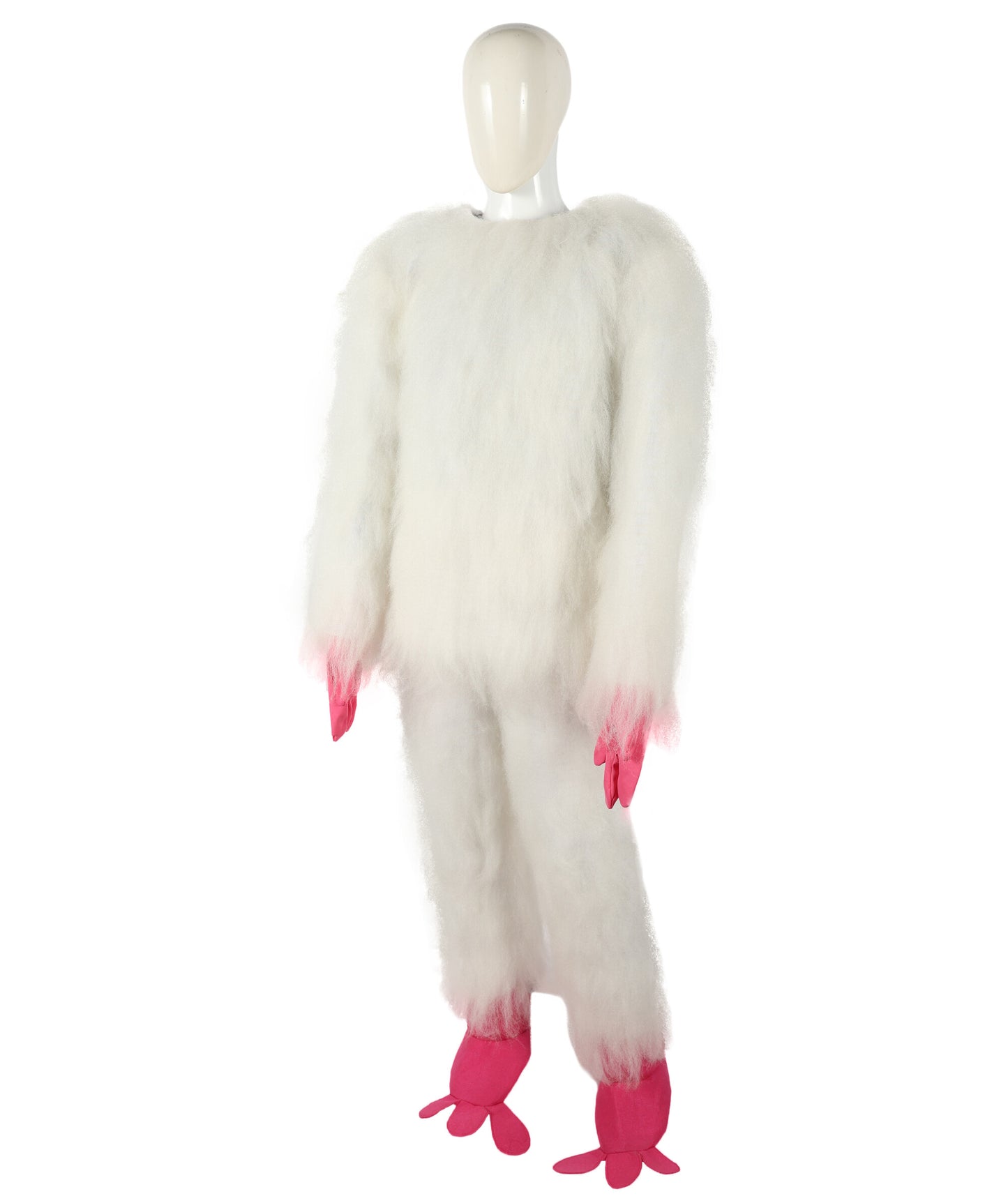 HPO Adult Fluffy Cyclops Yeti Monster Full Costume & Bundle Set with Head Mask | Perfect for Halloween| Flame-retardant Synthetic Fabric