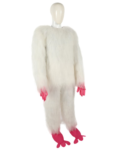 HPO Adult Fluffy Cyclops Yeti Monster Full Costume & Bundle Set with Head Mask | Perfect for Halloween| Flame-retardant Synthetic Fabric