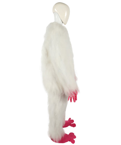 HPO Adult Fluffy Cyclops Yeti Monster Full Costume & Bundle Set with Head Mask | Perfect for Halloween| Flame-retardant Synthetic Fabric