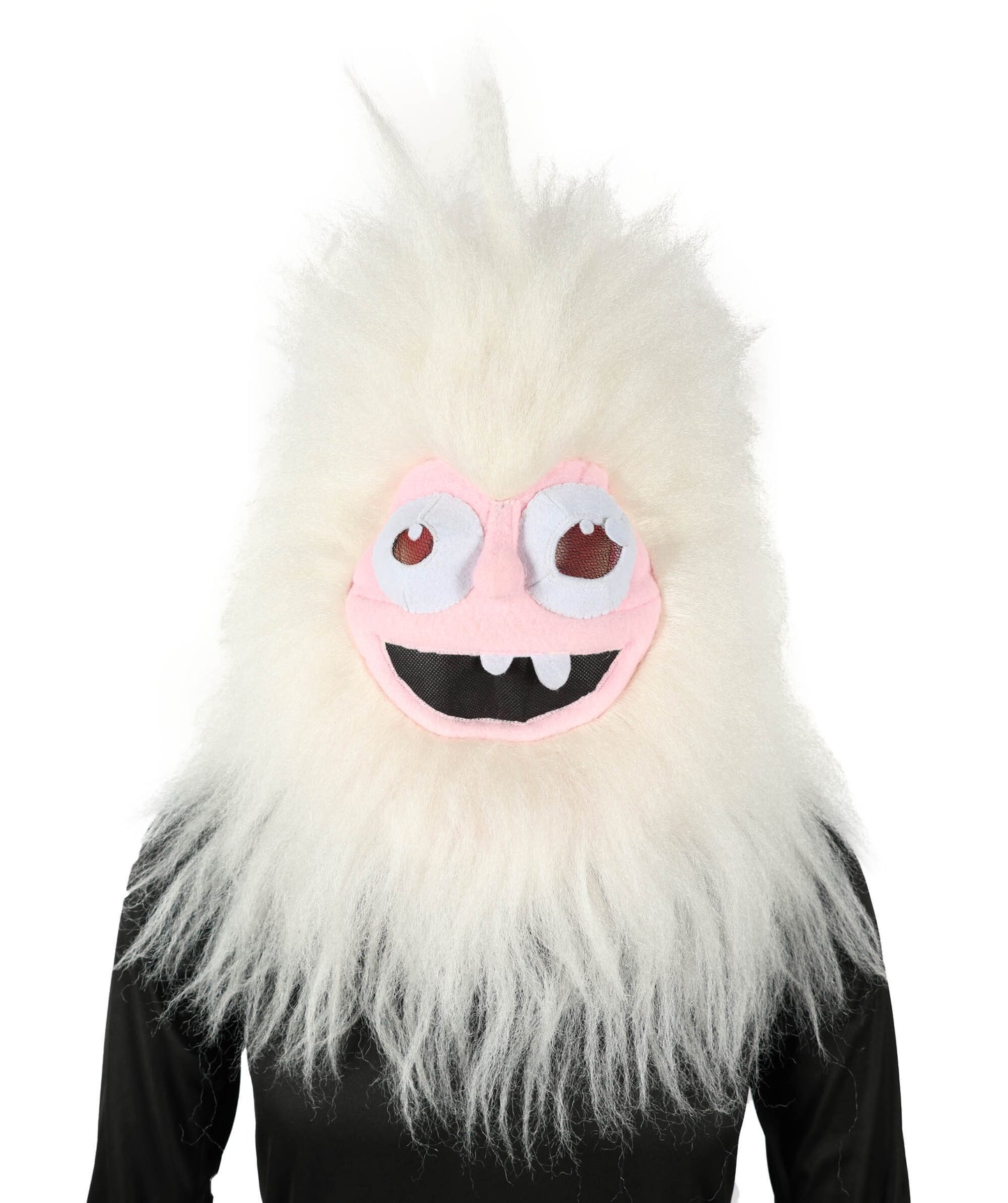 HPO Adult Fluffy Cyclops Yeti Monster Full Costume & Bundle Set with Head Mask | Perfect for Halloween| Flame-retardant Synthetic Fabric