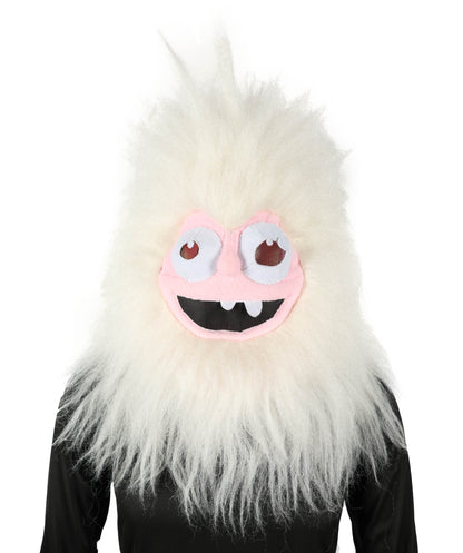 HPO Adult Fluffy Cyclops Yeti Monster Full Costume & Bundle Set with Head Mask | Perfect for Halloween| Flame-retardant Synthetic Fabric