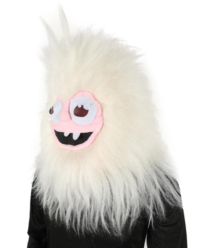 HPO Adult Fluffy Cyclops Yeti Monster Full Costume & Bundle Set with Head Mask | Perfect for Halloween| Flame-retardant Synthetic Fabric
