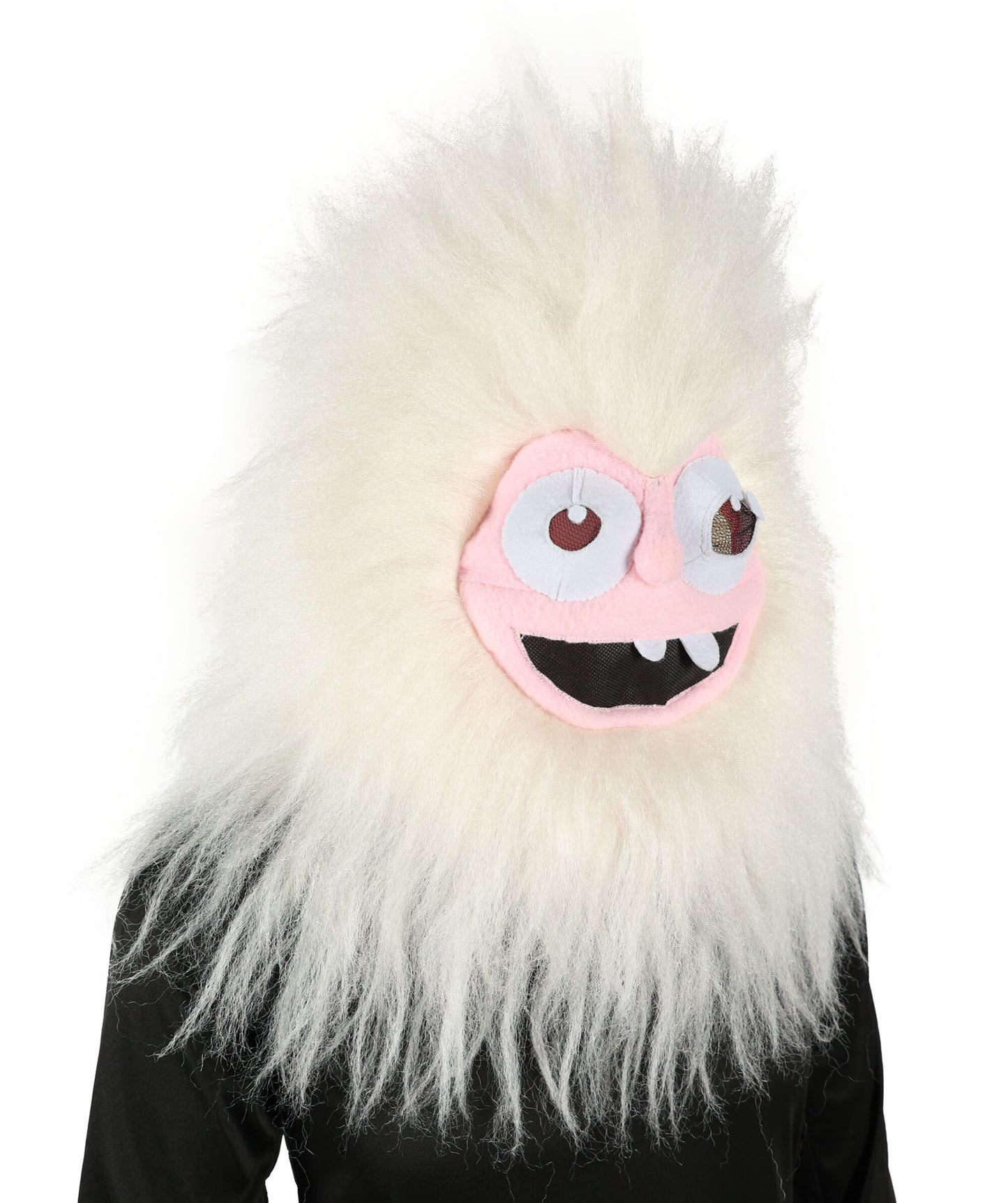 HPO Adult Fluffy Cyclops Yeti Monster Full Costume & Bundle Set with Head Mask | Perfect for Halloween| Flame-retardant Synthetic Fabric