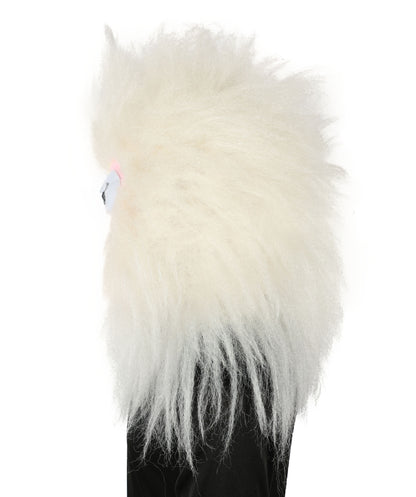 HPO Adult Fluffy Cyclops Yeti Monster Full Costume & Bundle Set with Head Mask | Perfect for Halloween| Flame-retardant Synthetic Fabric