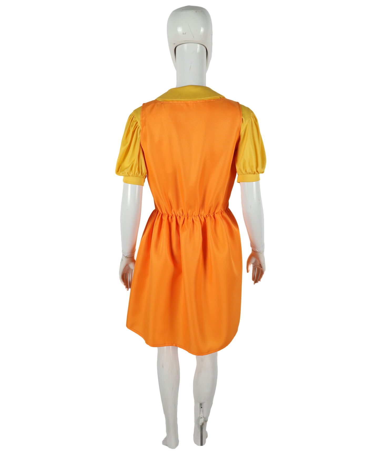HPO Adult Women K-Drama Survival Game TV Show Giant Doll Orange Costume| Ideal for Cosplay Halloween & Themed Parties | Flame-retardant Synthetic Fabric