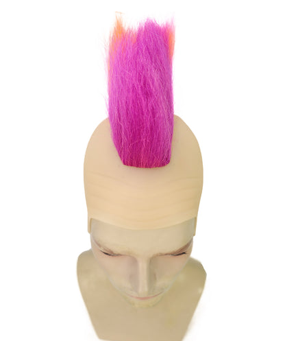 Men’s Vibrant Sports Lover’s T-Shirt and Wig Bundle | Bold Rainbow Mohawk Wig & Multicolor Performance Shirt