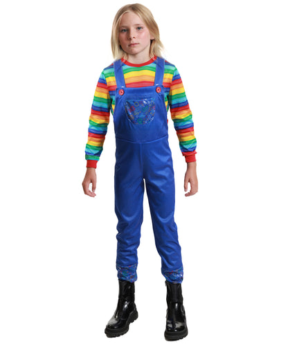 HPO Teen Evil Doll Multiple Costume | Ragged Dress with Doll Makeup Accessories | Creepy Doll Outfit for Halloween Costume Roleplay & Themed Events